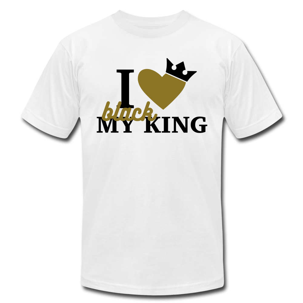 I Love My Black King - white