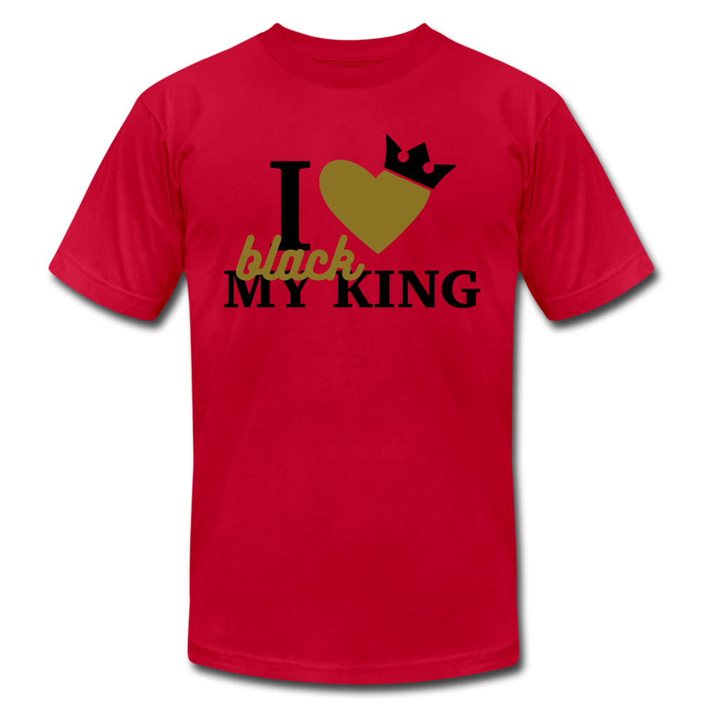 I Love My Black King - red