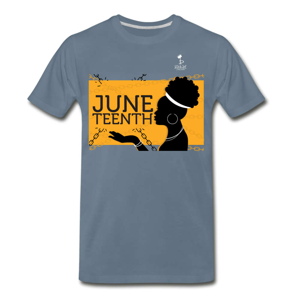 Juneteenth - Broken Chains Premium T-Shirt - steel blue