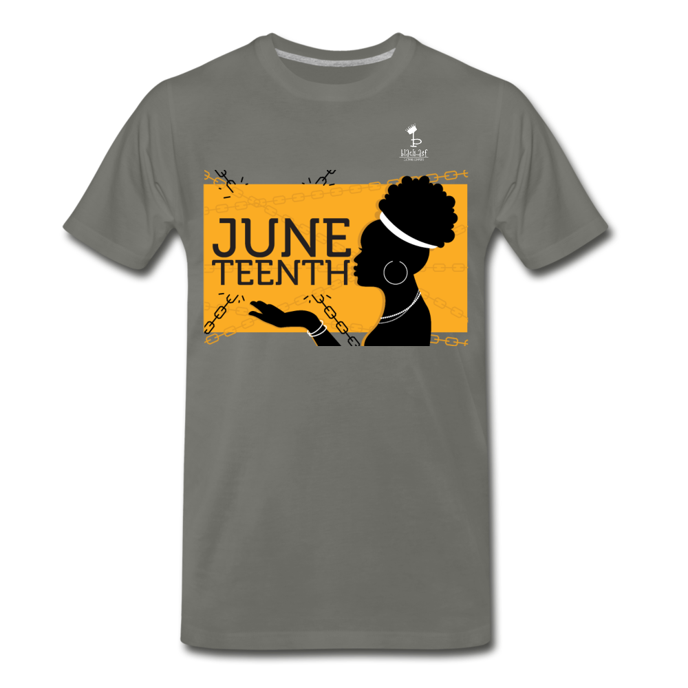 Juneteenth - Broken Chains Premium T-Shirt - asphalt gray