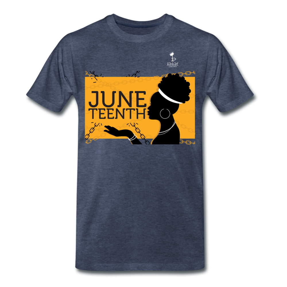 Juneteenth - Broken Chains Premium T-Shirt - heather blue