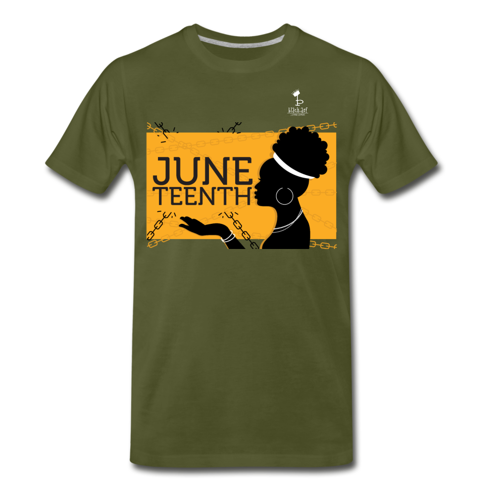 Juneteenth - Broken Chains Premium T-Shirt - olive green