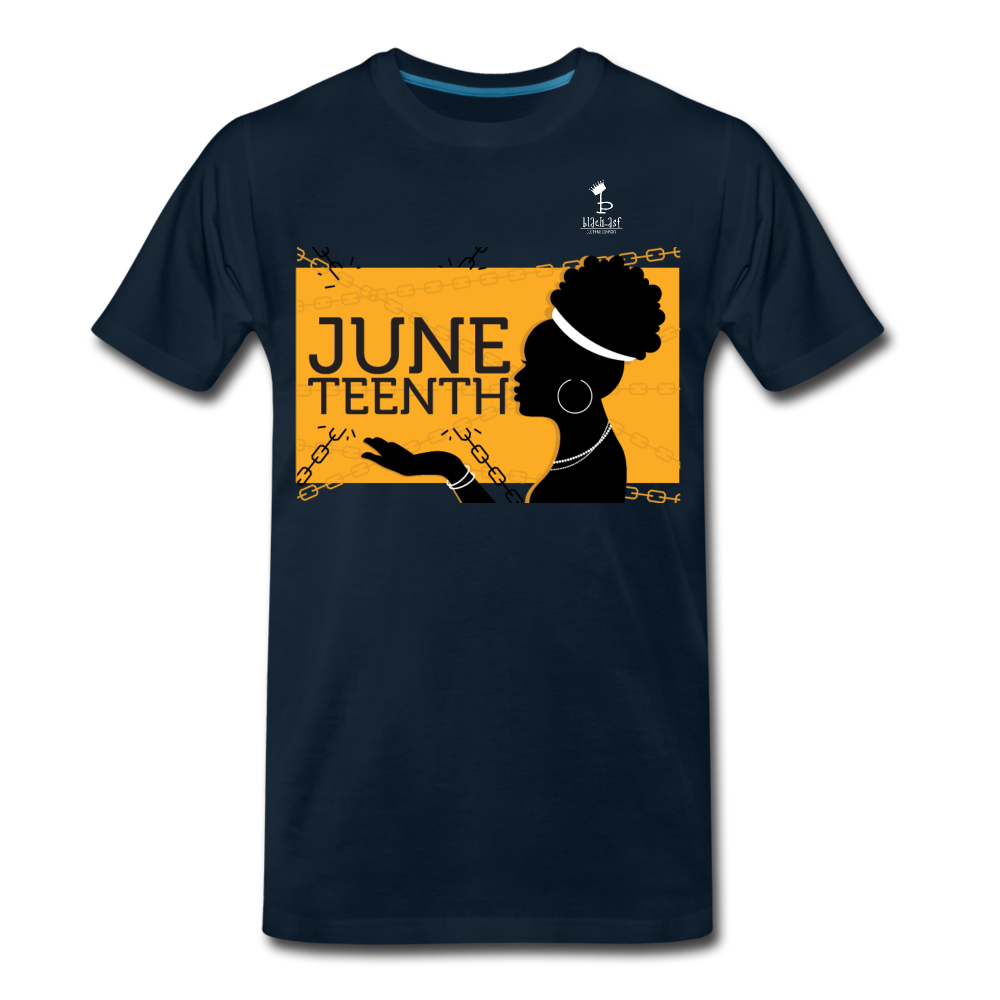 Juneteenth - Broken Chains Premium T-Shirt - deep navy