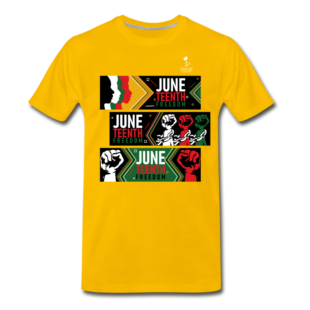 Juneteenth - Freedom Day Premium T-Shirt - sun yellow