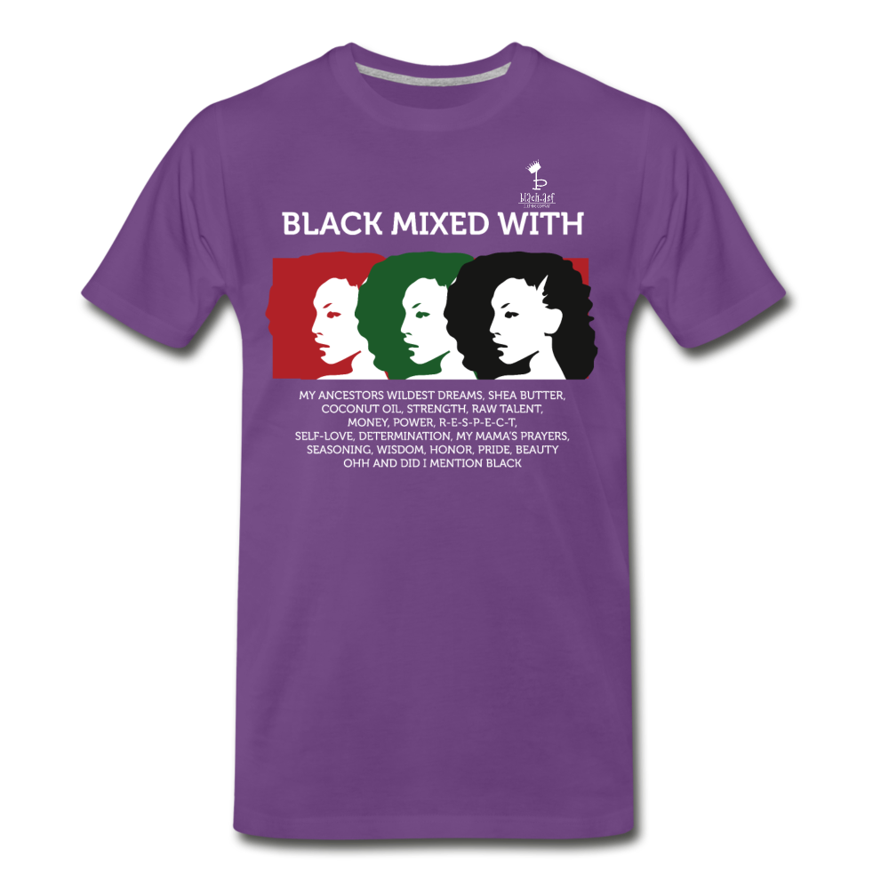 Black Mixed With - Premium T-Shirt - purple