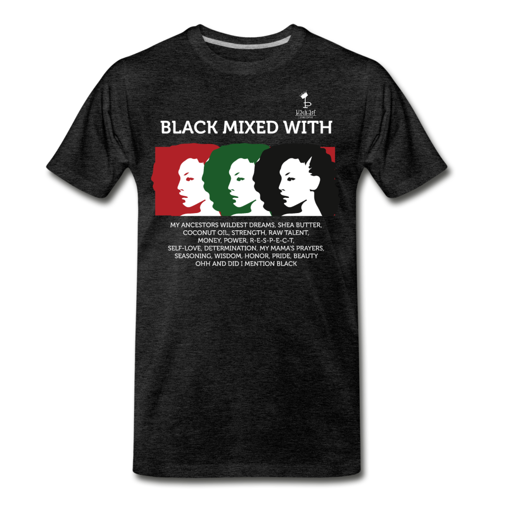 Black Mixed With - Premium T-Shirt - charcoal gray