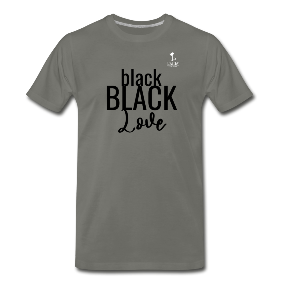 Black on Black Love - Premium T-Shirt - asphalt gray