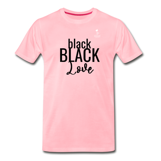 Black on Black Love - Premium T-Shirt - pink