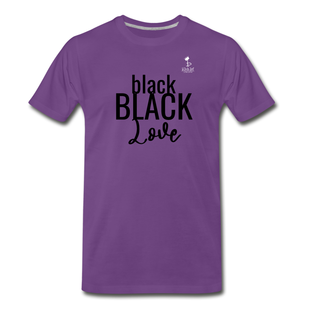 Black on Black Love - Premium T-Shirt - purple