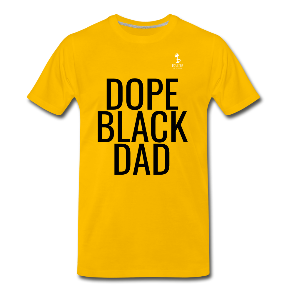 Dope Black Dad - Premium T-Shirt - sun yellow