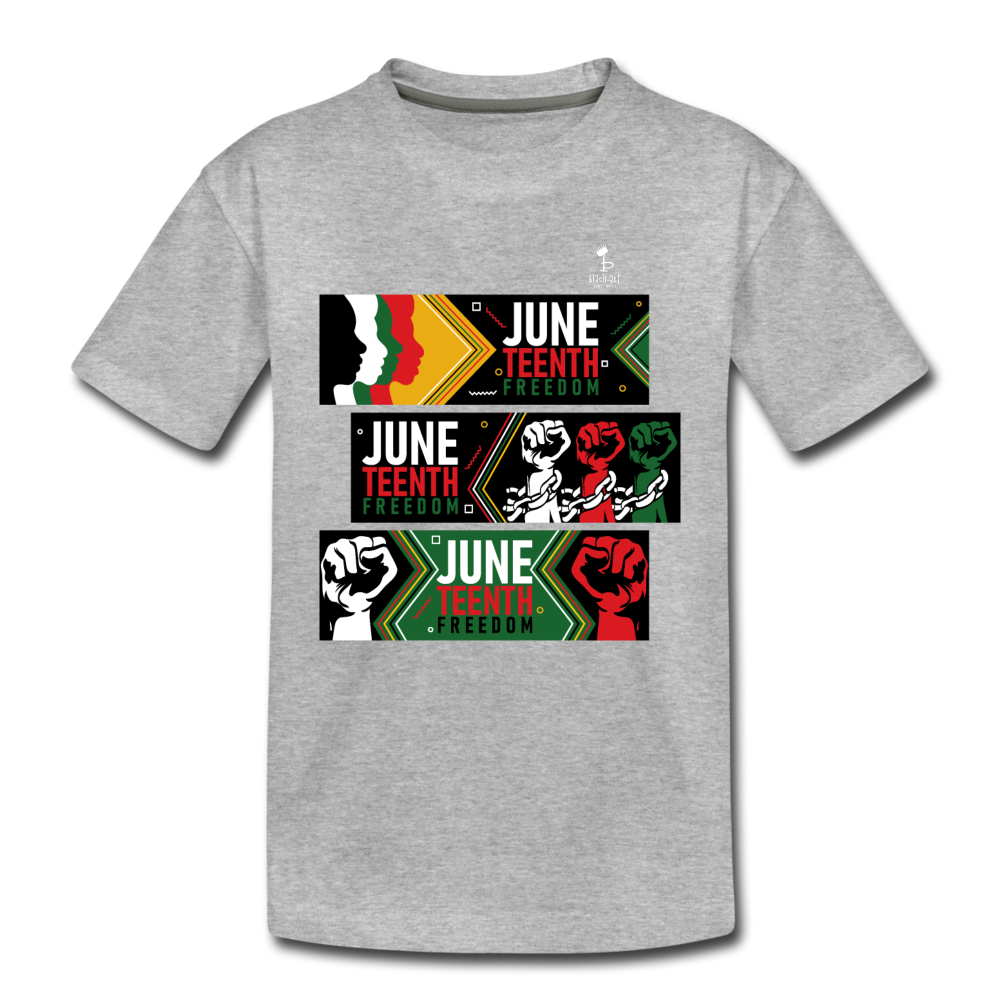 Juneteenth - Freedom Day Kids Premium T-Shirt - heather gray