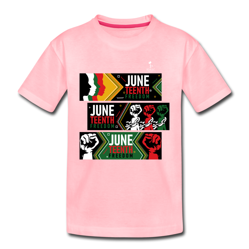 Juneteenth - Freedom Day Kids Premium T-Shirt - pink