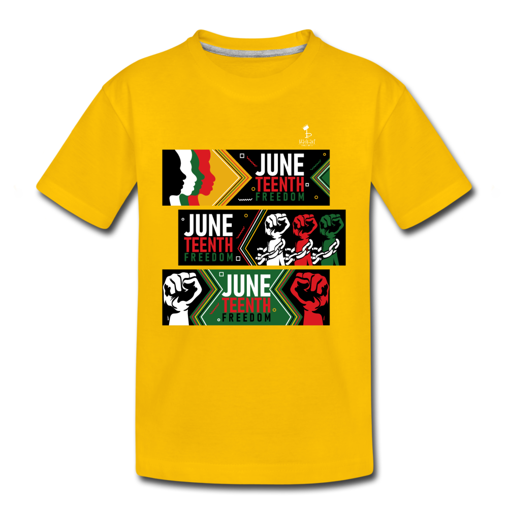 Juneteenth - Freedom Day Kids Premium T-Shirt - sun yellow