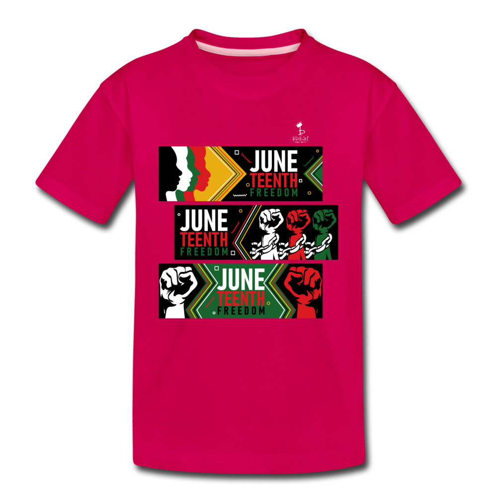Juneteenth - Freedom Day Kids Premium T-Shirt - dark pink