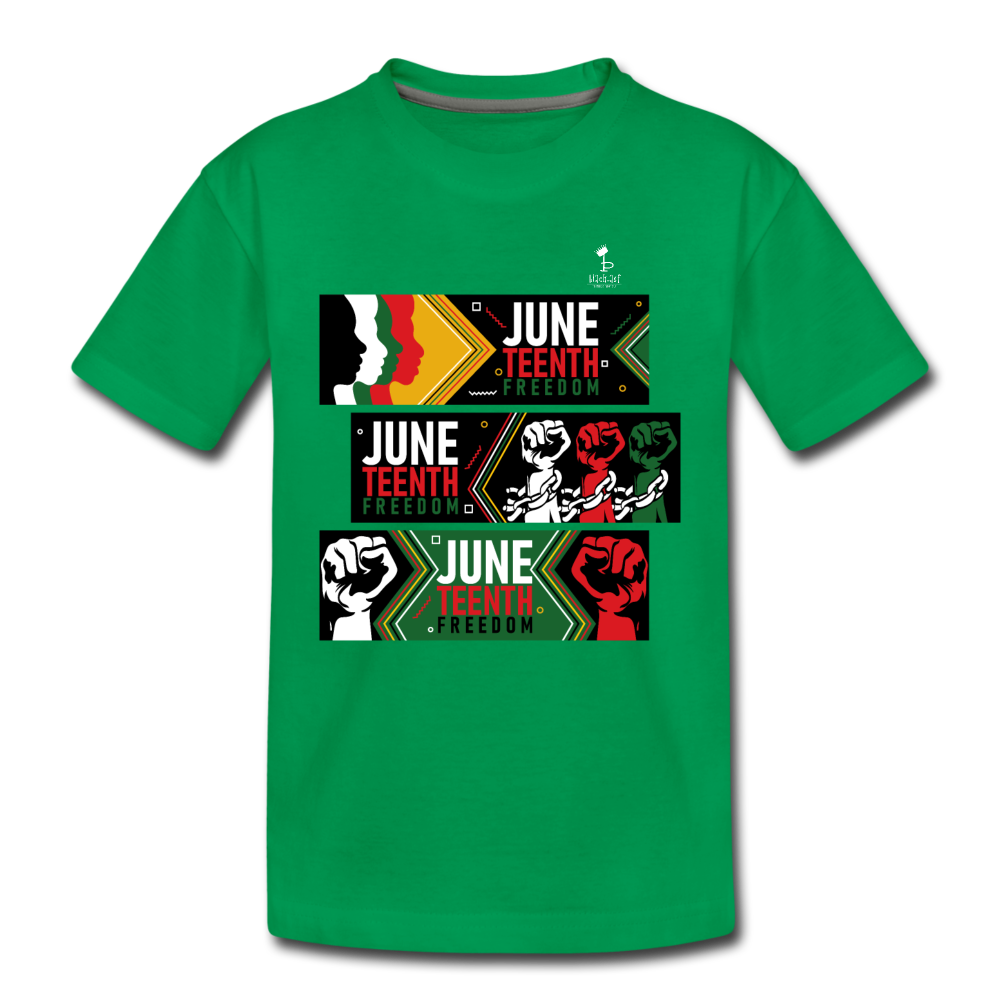 Juneteenth - Freedom Day Kids Premium T-Shirt - kelly green