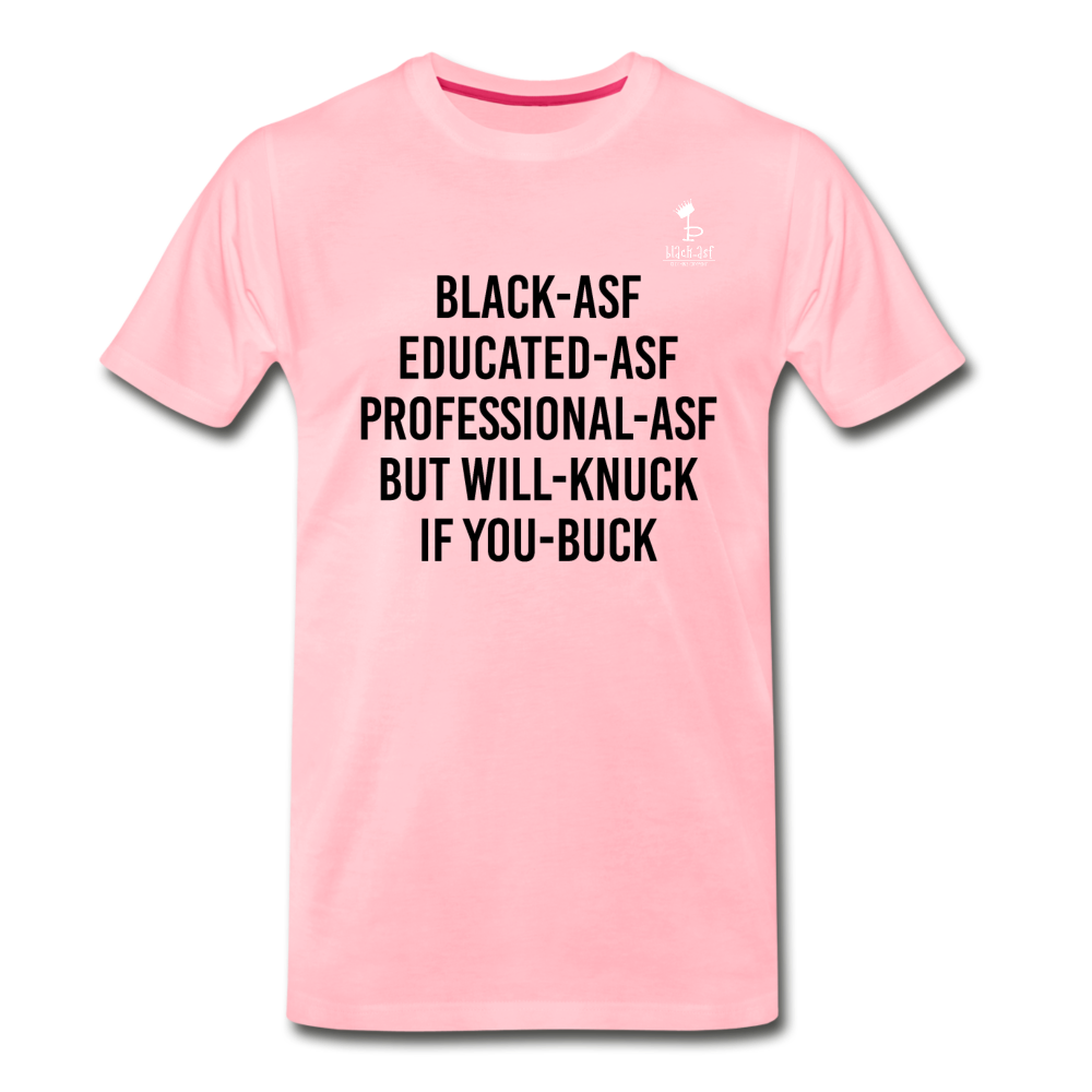 Knuck If You Buck Letter  T-Shirt - pink