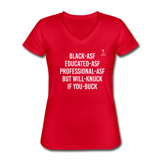 Knuck If You Buck - V-Neck - red
