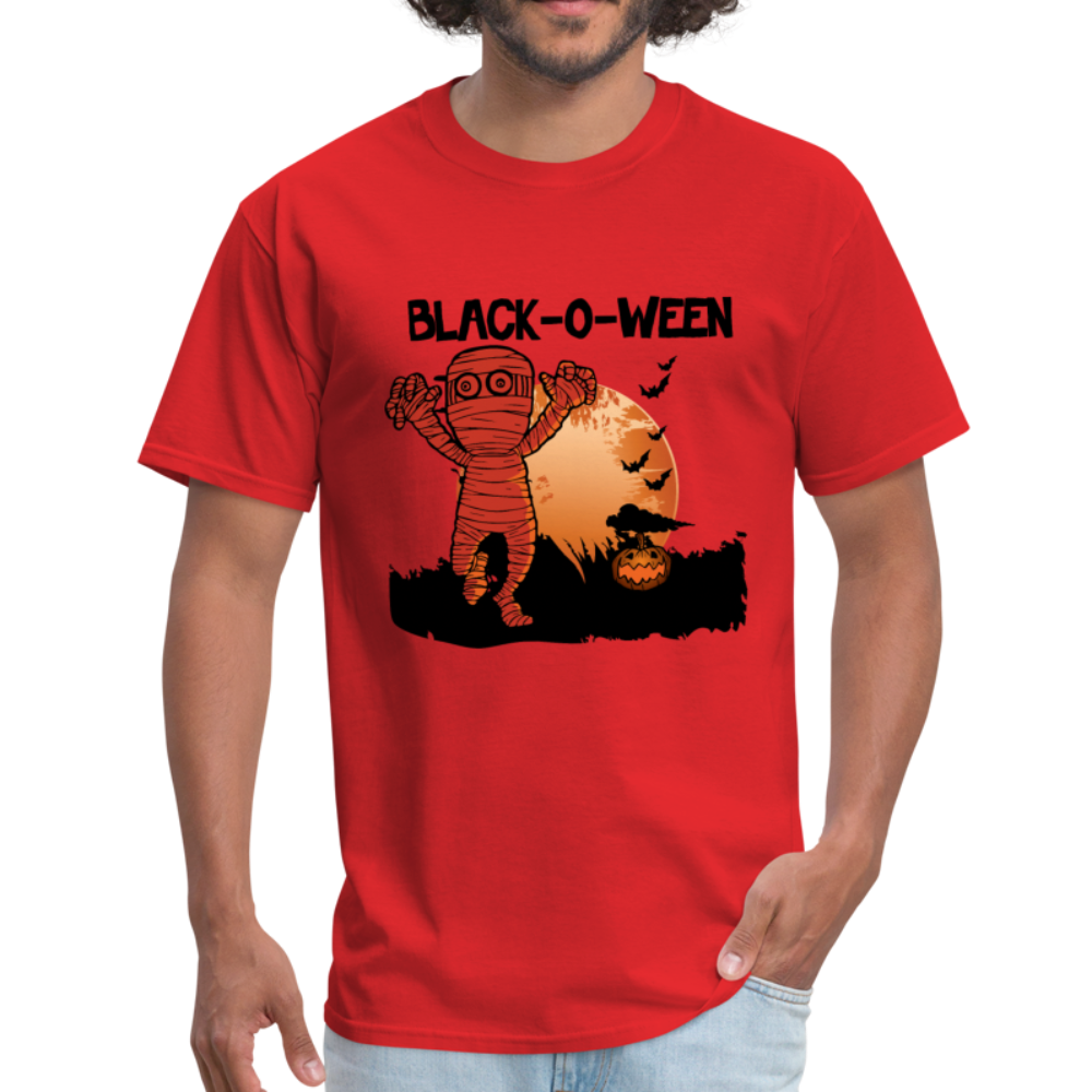 Black-O-Ween Halloween T-Shirt - red