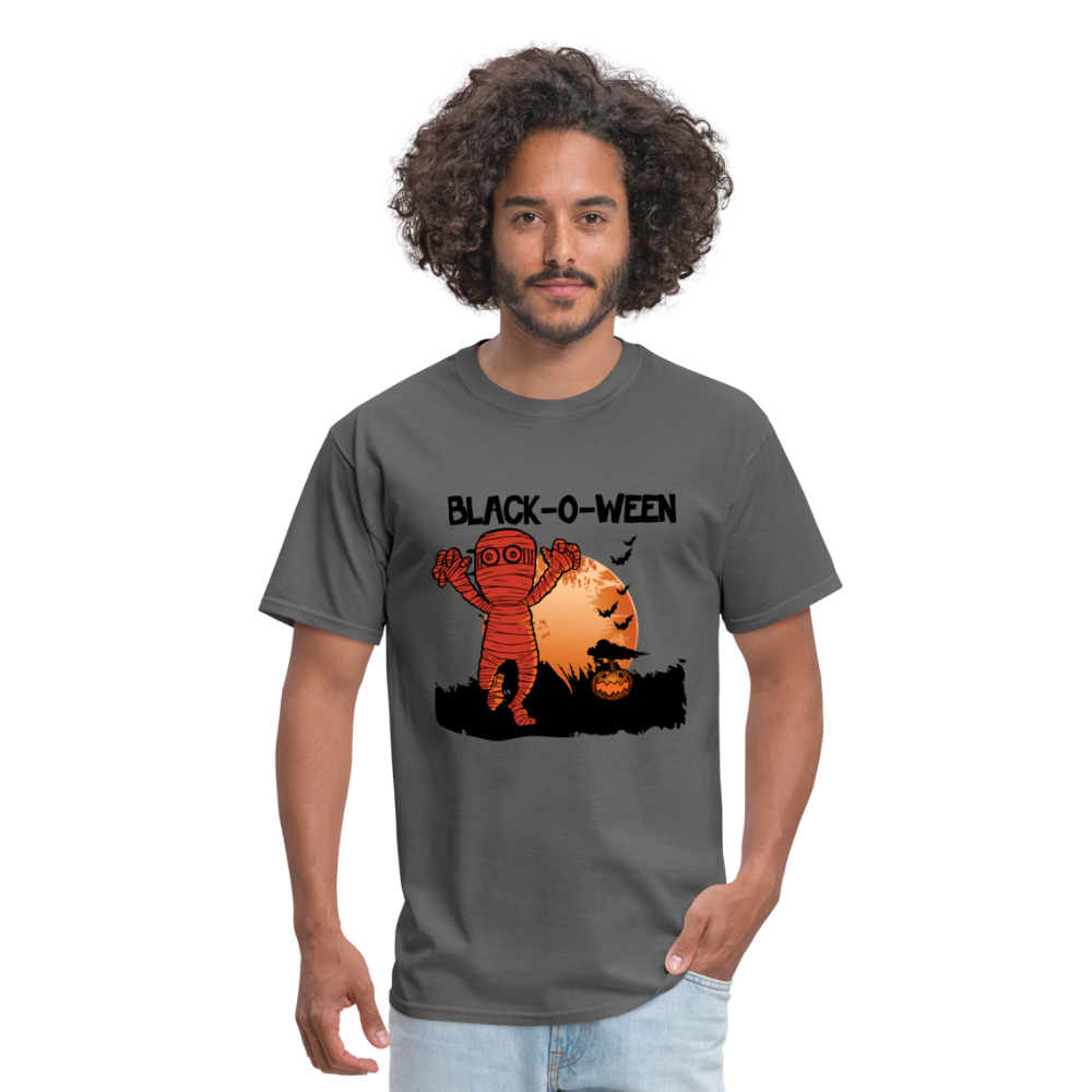 Black-O-Ween Halloween T-Shirt - charcoal