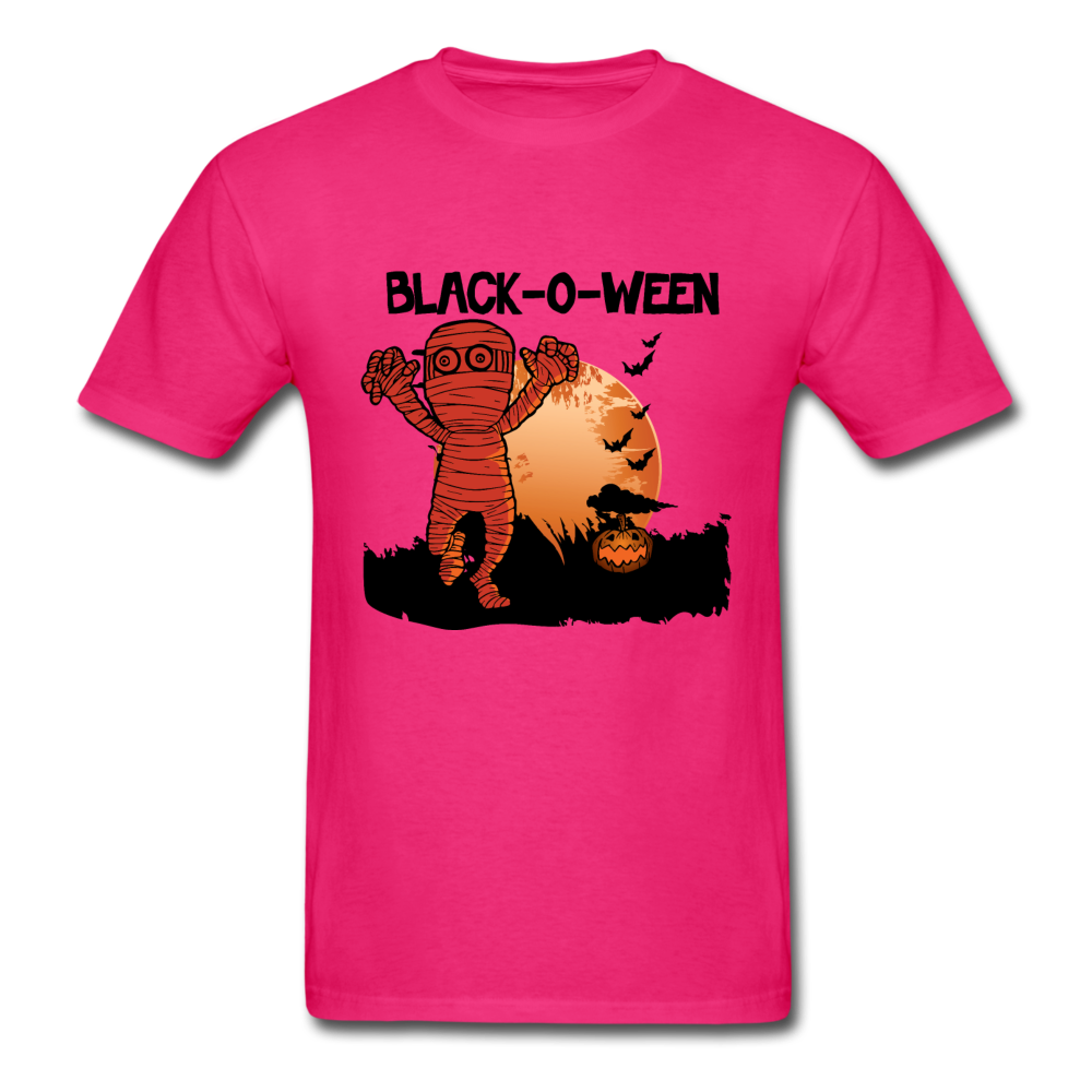 Black-O-Ween Halloween T-Shirt - fuchsia