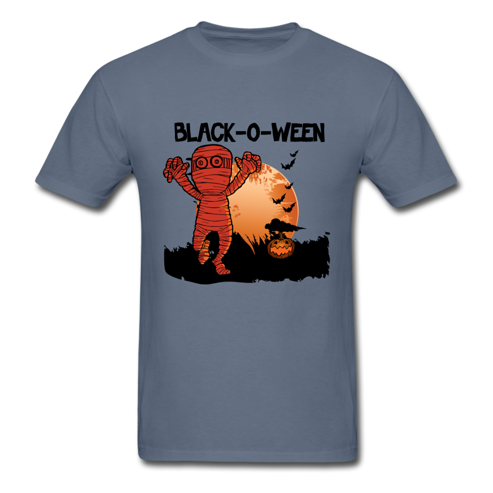 Black-O-Ween Halloween T-Shirt - denim