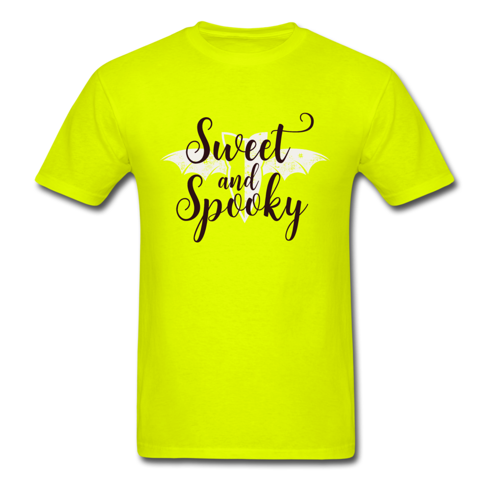 Sweet and Spooky Halloween T-Shirt - safety green