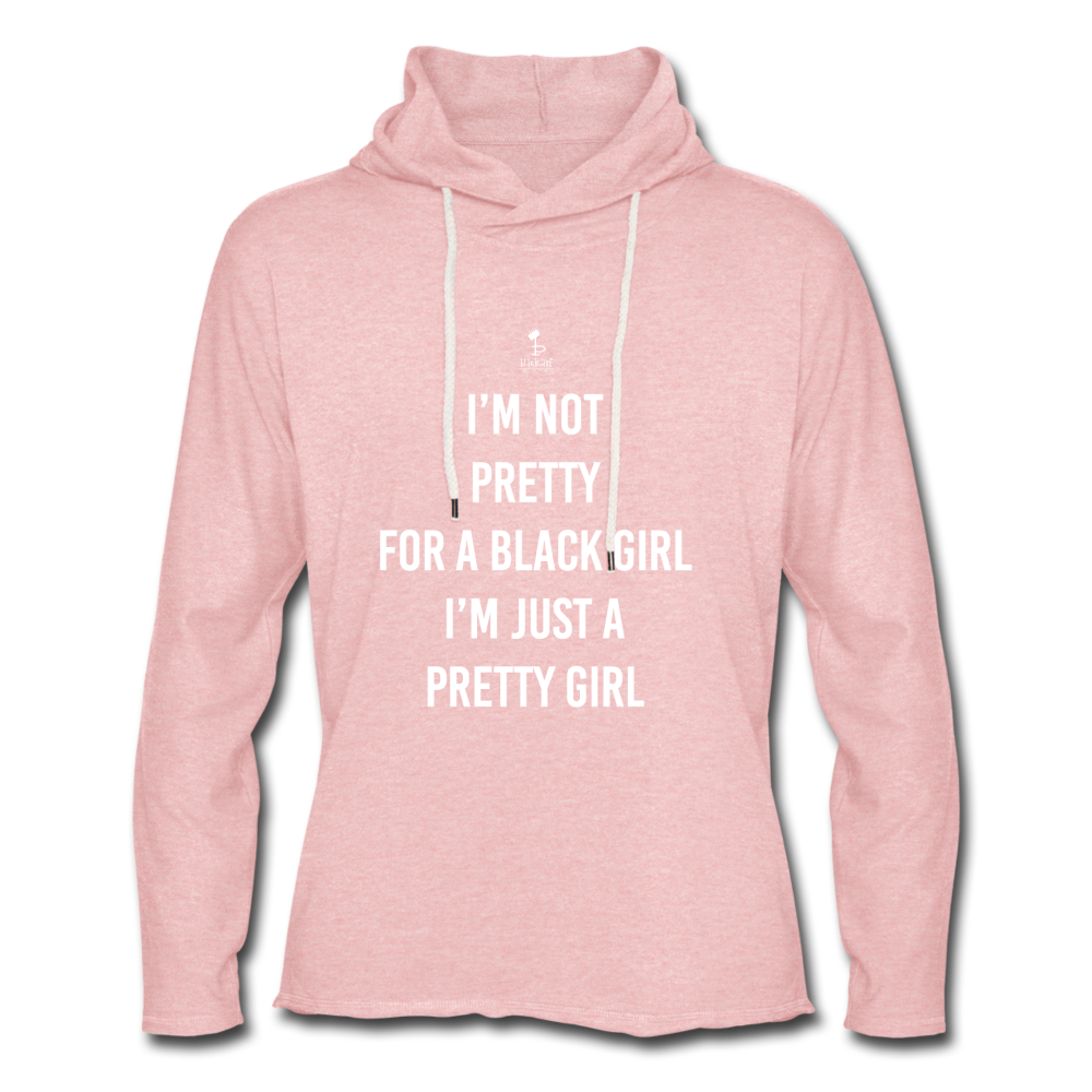 Pretty Black Girl Hoodie - cream heather pink