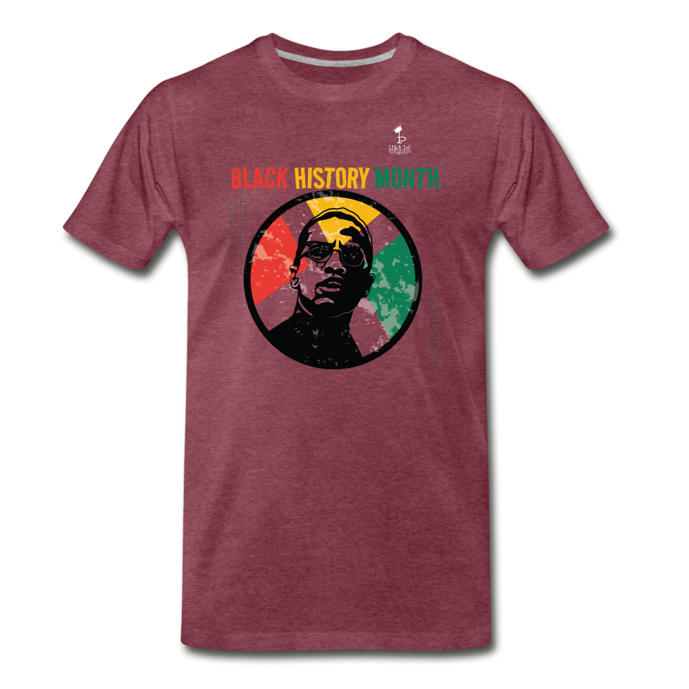 Malcom X - Men's Premium T-Shirt - heather burgundy