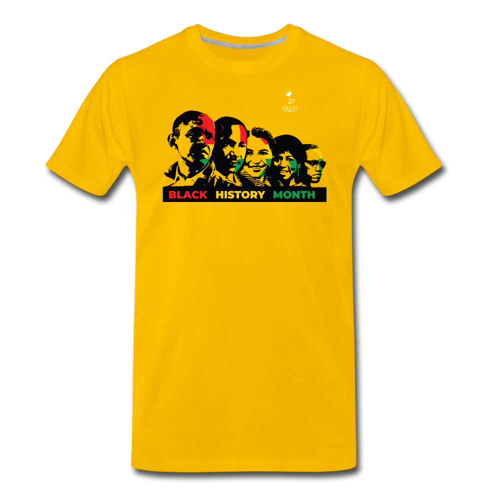 Black Leaders - Premium T-Shirt - sun yellow