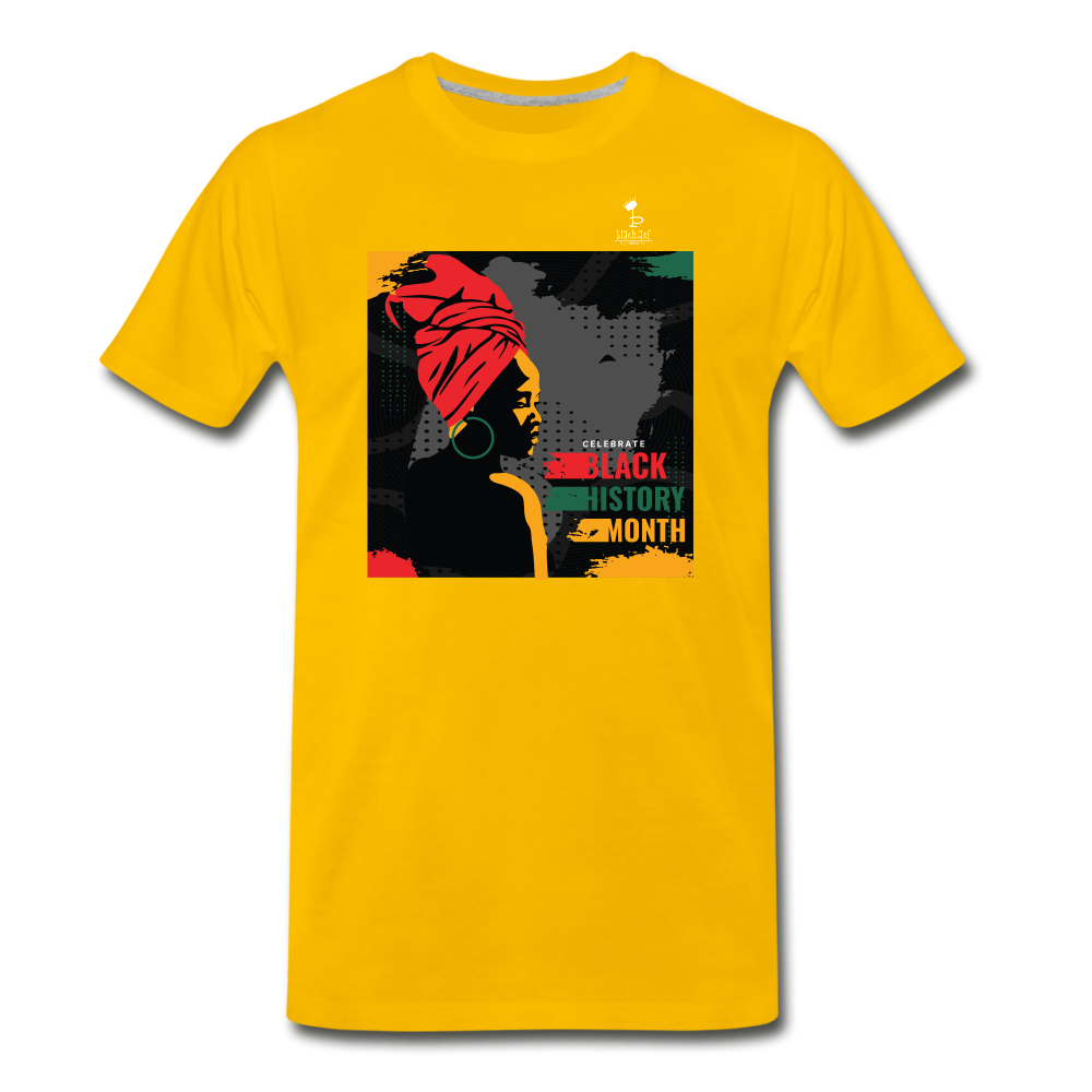 Celebrate Black History Month - Premium T-Shirt - sun yellow