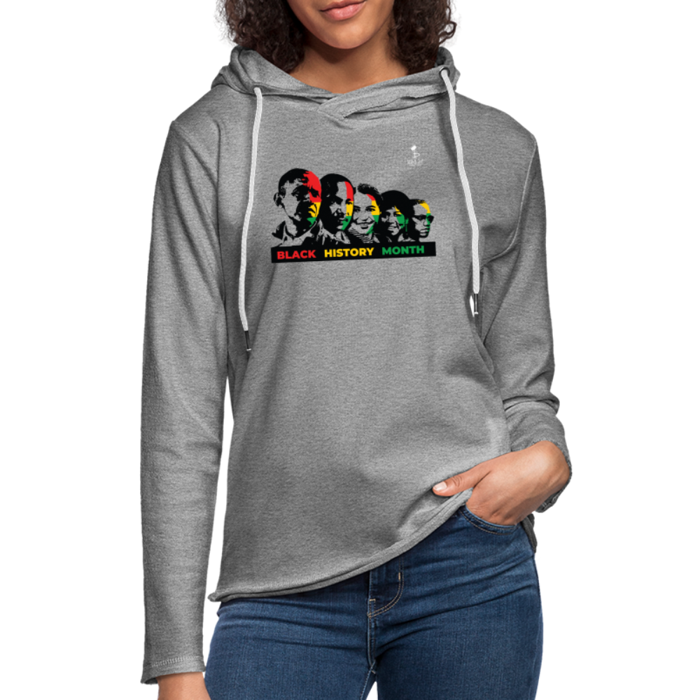 Black Excellence Lightweight Terry Hoodie - heather gray