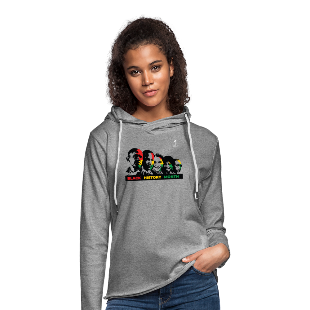 Black Excellence Lightweight Terry Hoodie - heather gray