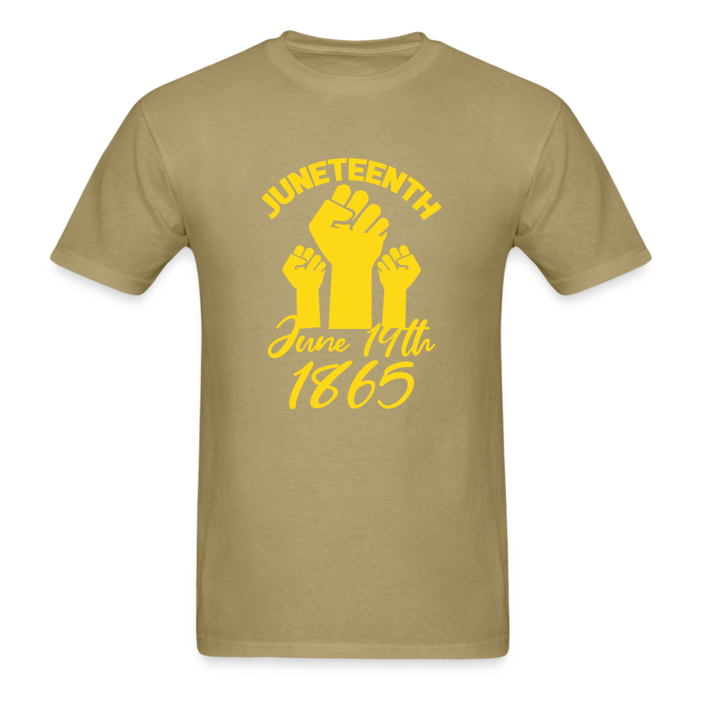 Juneteenth Velvet T-Shirt - khaki