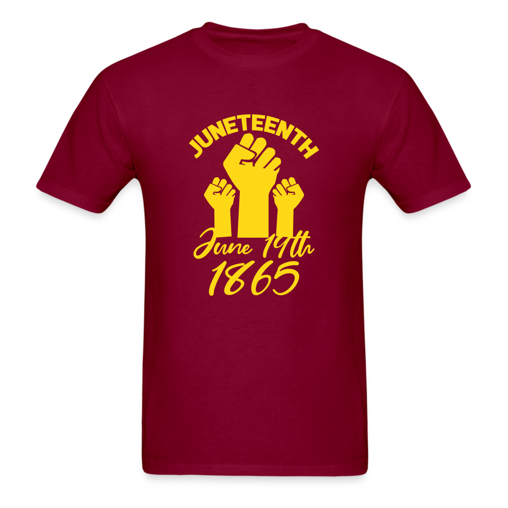 Juneteenth Velvet T-Shirt - burgundy