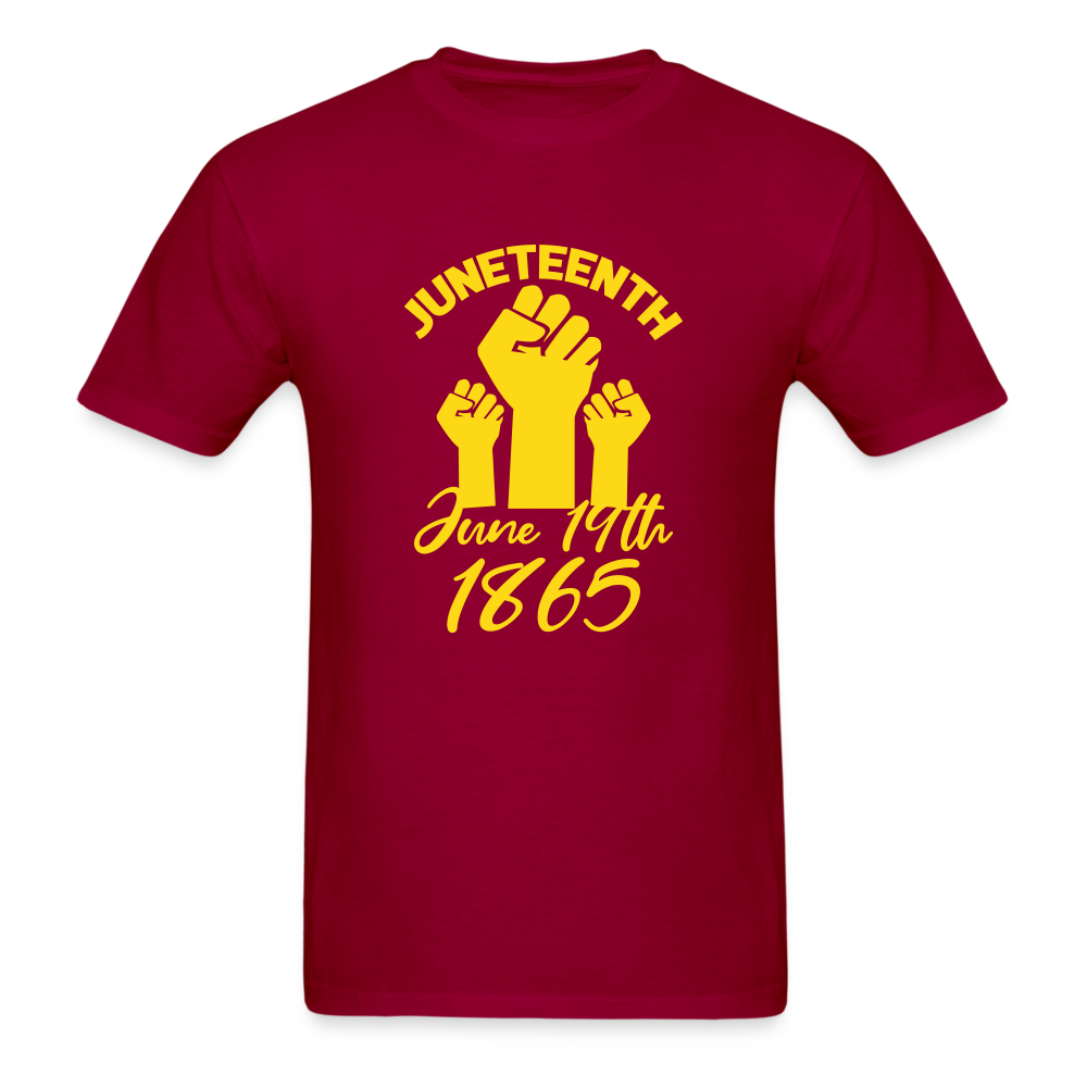 Juneteenth Velvet T-Shirt - dark red