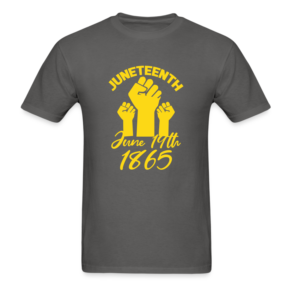 Juneteenth Velvet T-Shirt - charcoal