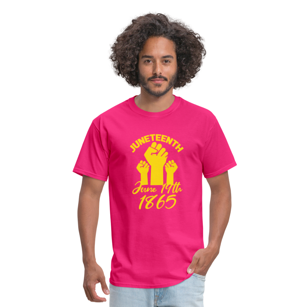 Juneteenth Velvet T-Shirt - fuchsia