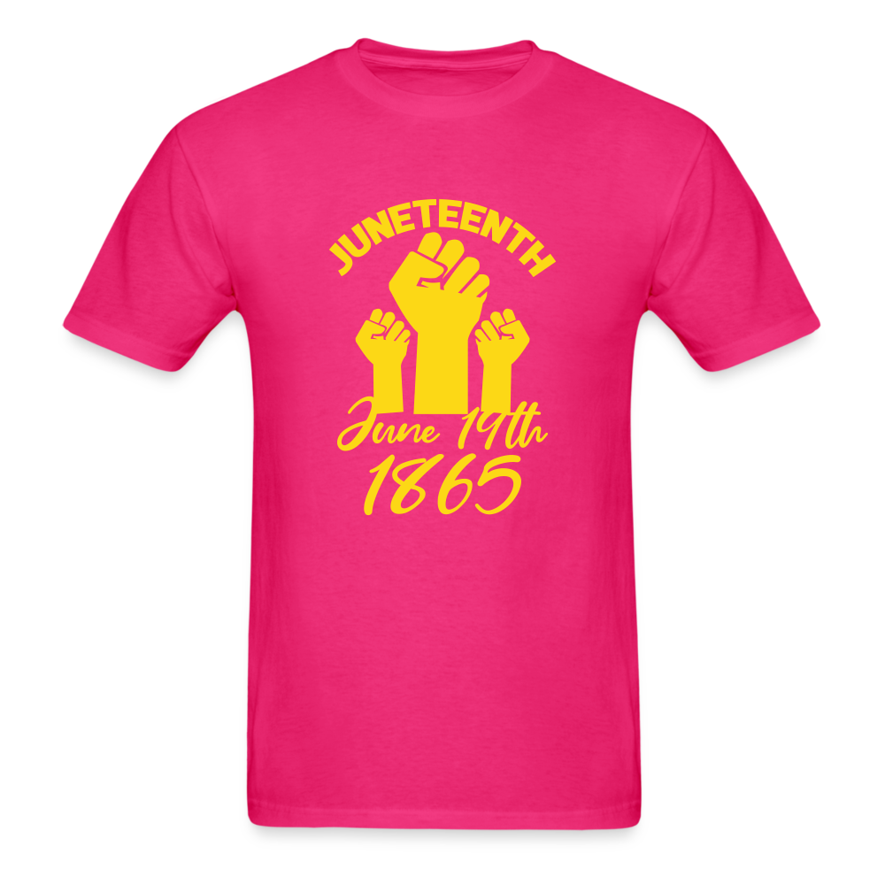 Juneteenth Velvet T-Shirt - fuchsia