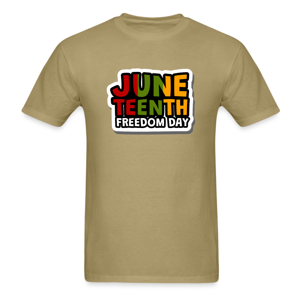 Juneteenth Freedom Day T-Shirt - khaki