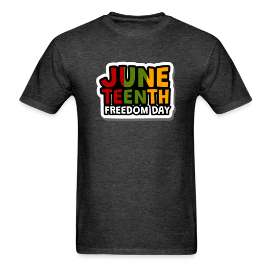 Juneteenth Freedom Day T-Shirt - heather black