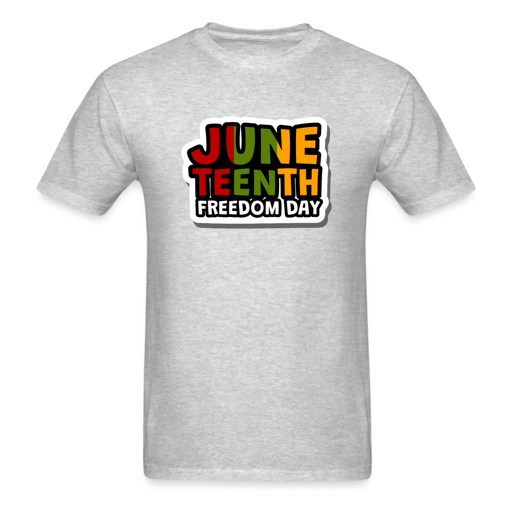 Juneteenth Freedom Day T-Shirt - heather gray