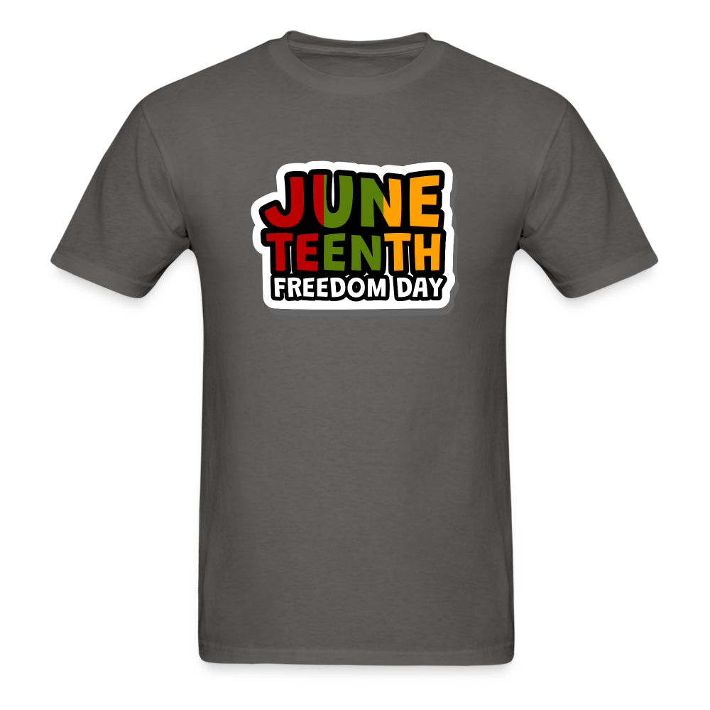 Juneteenth Freedom Day T-Shirt - charcoal