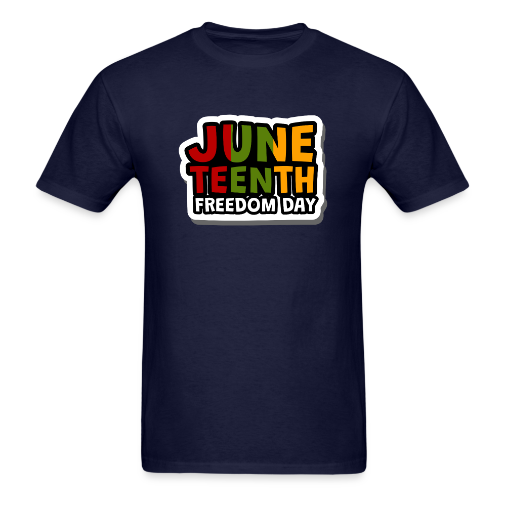 Juneteenth Freedom Day T-Shirt - navy