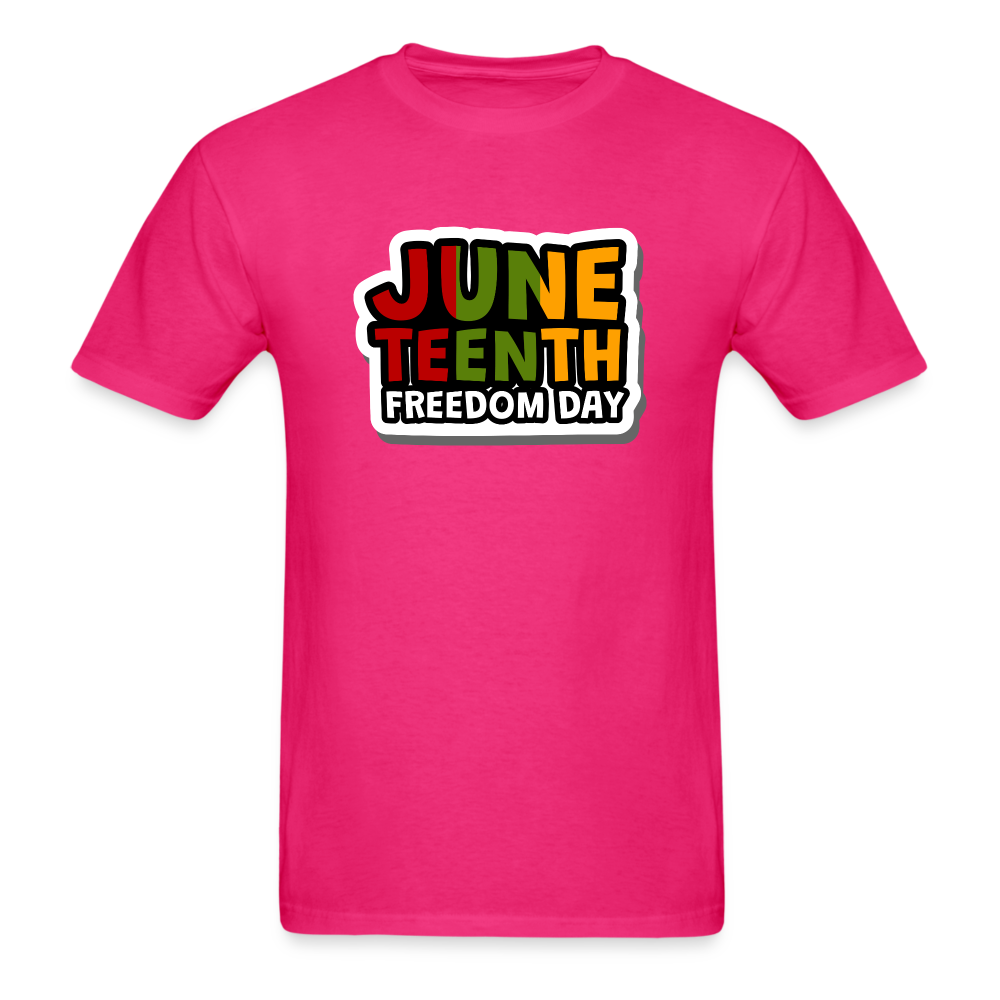 Juneteenth Freedom Day T-Shirt - fuchsia