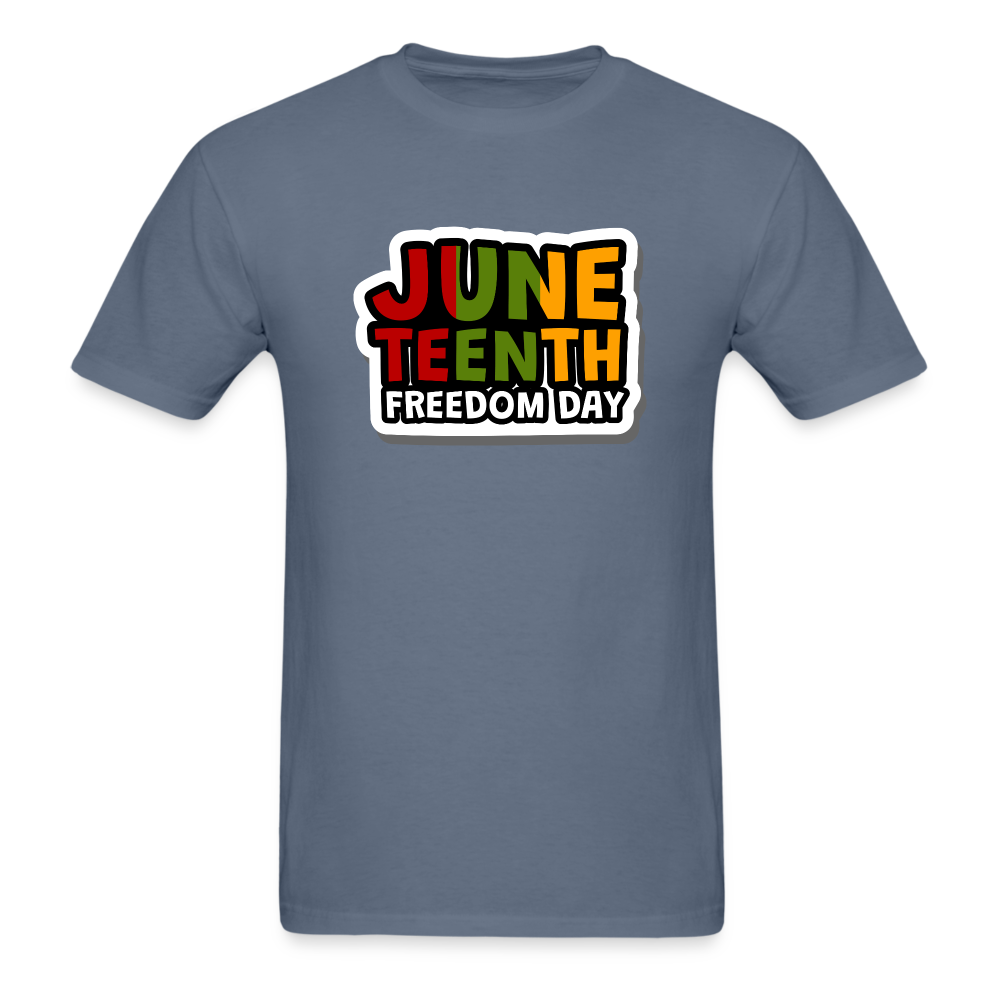 Juneteenth Freedom Day T-Shirt - denim