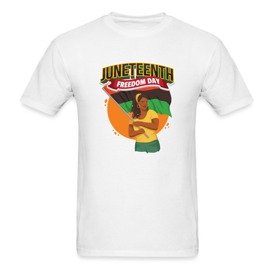 Juneteenth Freedom Day Flag T-Shirt - white