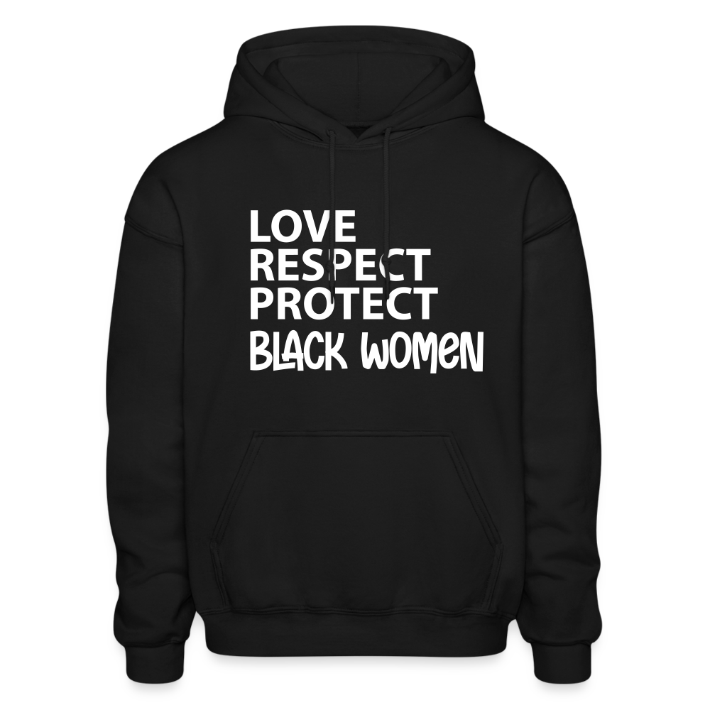 Love, Respect, Protect - Black Women - Adult Hoodie - black