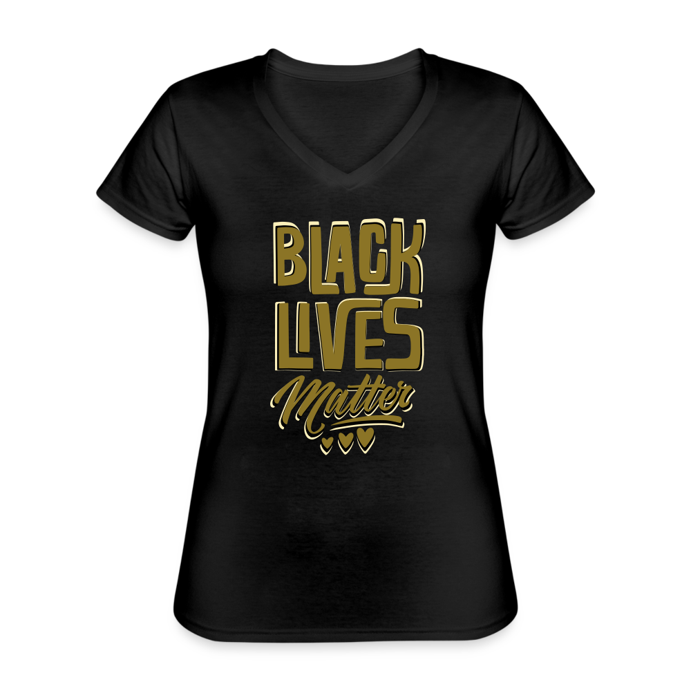 Black Lives Matter - Women's V-Neck T-Shirt - black